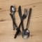 Fortessa Arezzo Brushed Black 20 PC Flatware Set (18/10) #2