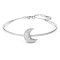 Swarovski Luna Bangle, Moon, White, Rhodium Plated **NEW**