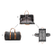 PKG Rosedale 41L Recycled Garment Duffle Bag - Dark Grey / Tan #7