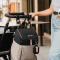 Petunia Pickle Bottom - Tempo Backpack - Black/Sand Cable Stitch Leatherette #4