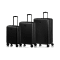 CHAMPS Iconic II Collection 3 Pc Hard side Expandable Luggage Set, Black #1