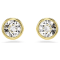 Swarovski Imber Stud Earrings Round Cut - White Gold-Tone Plated