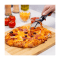 Old Stone Glazed Pizza Stone, Bamboo Peel, and Pizza Cutter Set #7