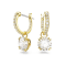 Swarovski - Constella Round Drop Earrings - White / Gold