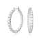 Swarovski - Matrix Round Hoop Earrings - White