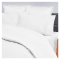 Cuddle Down - Renaissance Stripe 300TC 4PC Sheet Set, White - Queen