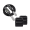 Power WearHouse - Power Weighted Jump Rope – Black & Plus 2 Wrist Ankle Weights - Black #1