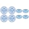 Collection Melamine Blues 4 assiettes plates et 4 bols à soupe/pâtes de Guzzini #1