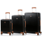 CHAMPS Vintage Muse Collection Hard Side 3-Piece Luggage Set - BlackTan
