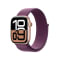 Apple Watch Series 10 GPS + Cellular 42mm Rose Gold Aluminium Case with Plum Sport Loop #1