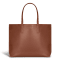 CHAMPS Onyx Collection Leather Open Tote - Brown