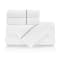 Cuddle Down Hotel 300TC 4-Piece Sheet Set - White/Stone-King