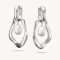 Thomas Sabo Natural Beauty Silver Hoop Earrings with Freshwater Pearls #1