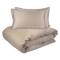 Cuddle Down Hotel 300TC 3-Piece Duvet Cover Set-Sand/White - King #1