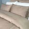 Cuddle Down Hotel 300TC 3-Piece Duvet Cover Set-Sand/White - Queen #2