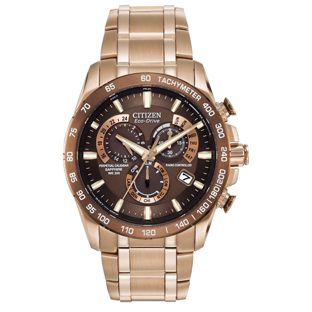 Citizen Men's Eco-Drive Perpetual Chrono A-T Watch - Rose Goldtone #1