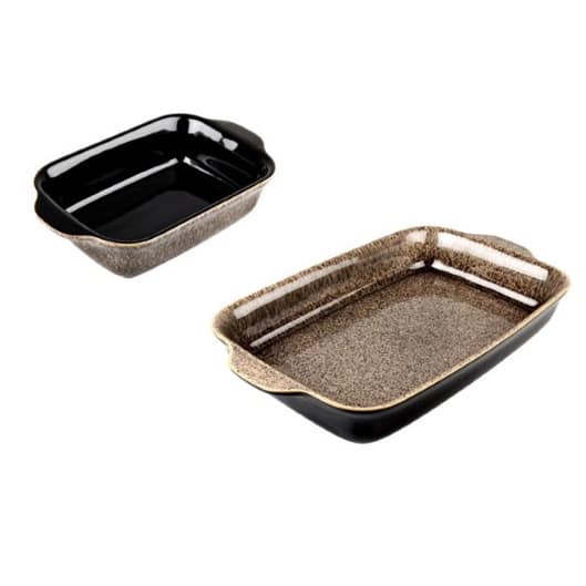 Denby Praline Collection 2- Piece Rectangular Oven Dish Set - Small & Large