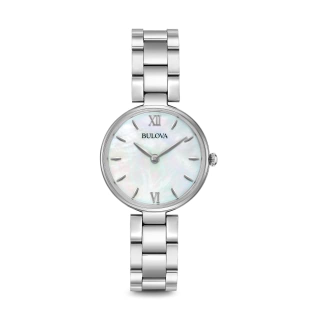 Bulova Classic White Mother of Pearl Dial Stainless Steel  Ladies Watch #1