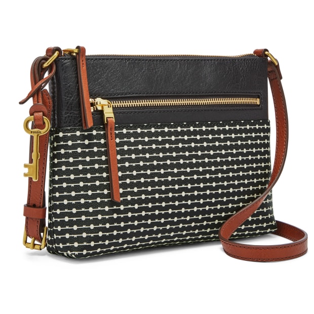 Fossil Fiona Crossbody Black Stripe AIR MILES