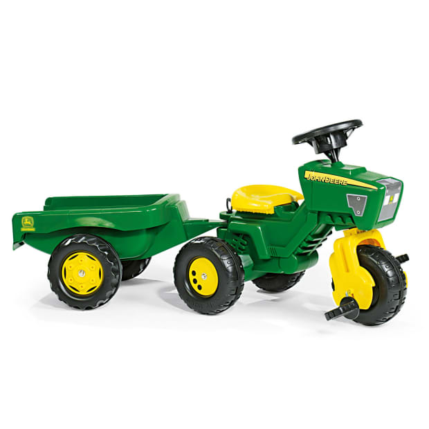 John Deere 3 Wheel Tractor with Trailer