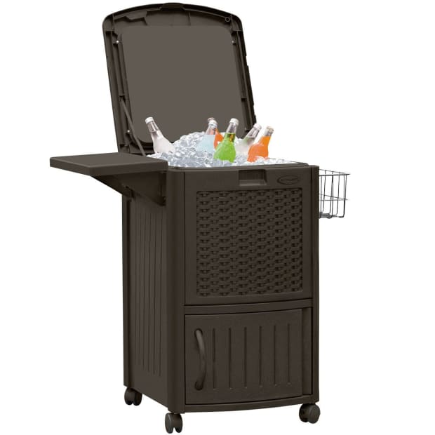 Suncast Cooler Station® Patio Cooler - Java #1