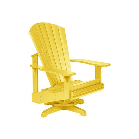 C.R. Plastic Generation Line Swivel Adirondack Chair - Yellow