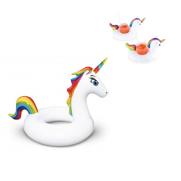 Incredible Novelties Giant Unicorn Pool Float with 2-Piece Unicorn Drink Holder #1