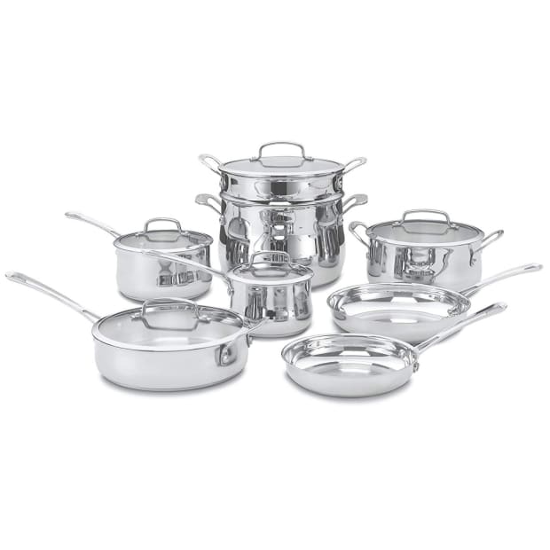 Cuisinart® 13-Piece Contour Stainless Cookware Set