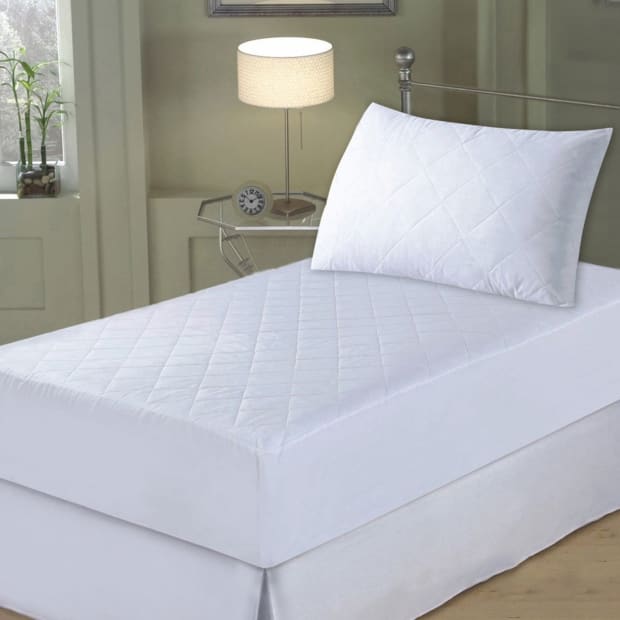 Luxeport PURE Certified Asthma and Allergy Friendly™ 2-Piece Silk Mattress Pad and Pillow Protector Set - Twin