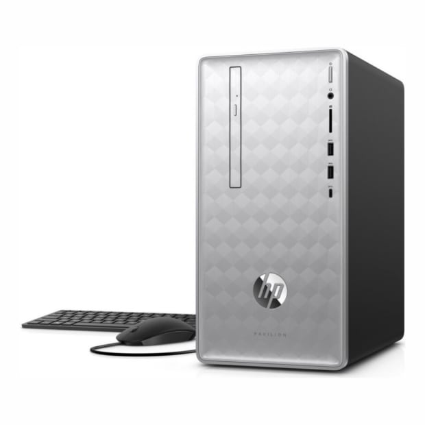 HP Pavilion  595-P1009 Desktop PC with  HP 2-Year Pickup and Return Desktop Service - (Monitor Not Included)