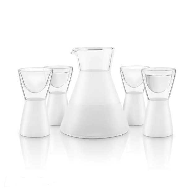 Final Touch® 5-Piece Frosted Saké Decanter Set #1