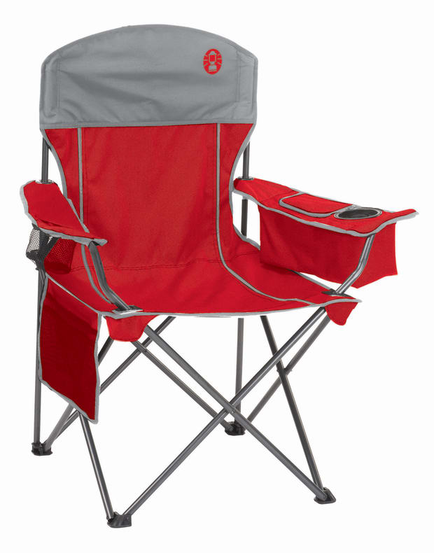 Coleman Cooler Quad Chair - Red/Gray