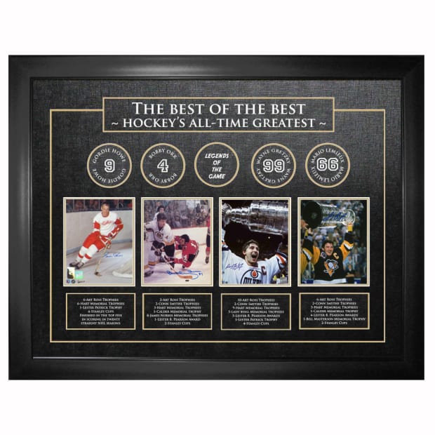 Frameworth Best of The Best Signed Howe/Orr/Gretzky/Lemieux #1