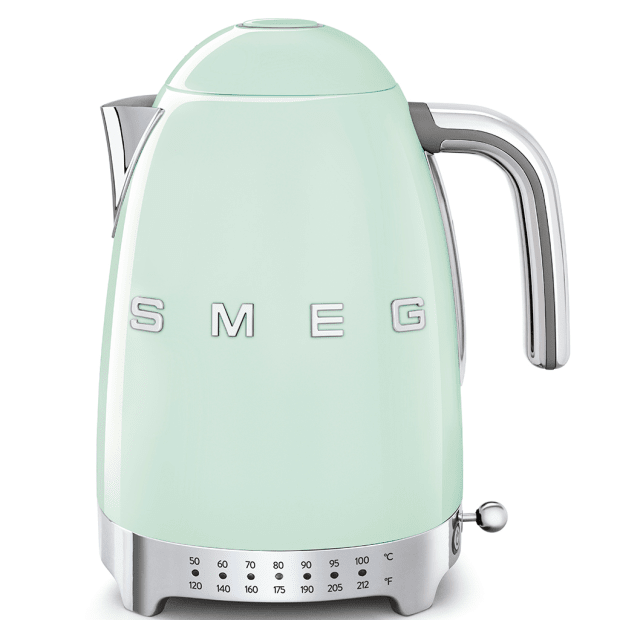 SMEG 50's Retro Style Aesthetic Variable Temperature Kettle - Pastel Green #1