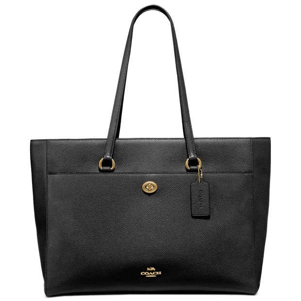 Coach Folio Tote - Gold/Black #1