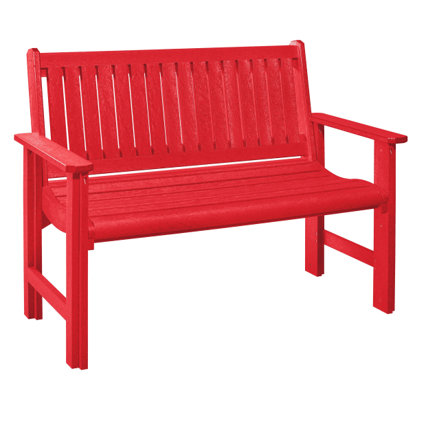 C.R. Plastic  B01 4' Garden Bench - Red