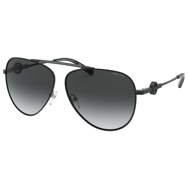 Michael Kors MK-1066B Salina Sunglasses - Shiny Black Frame with Dark Grey Gradient Lens #1