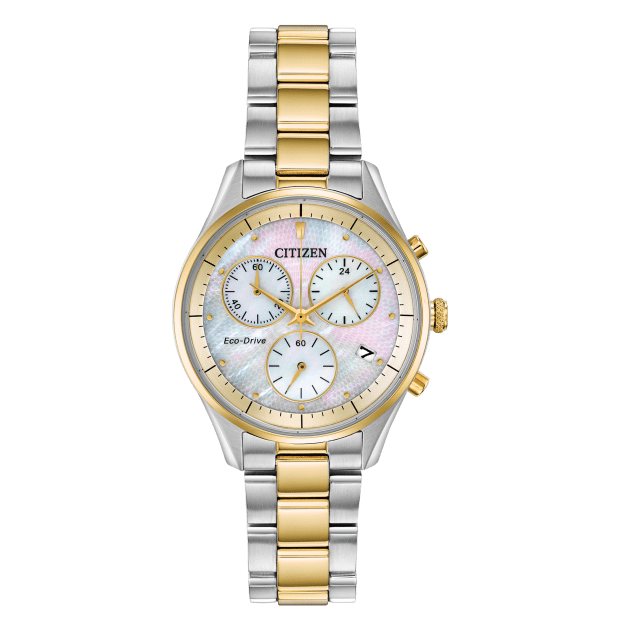 Citizen Chandler Ladies Chrono Eco-Drive White Dial Watch #1