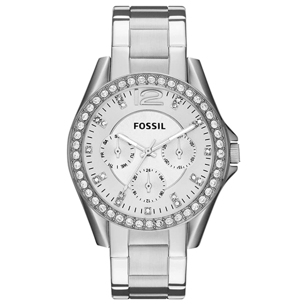 Fossil Women's Riley Silver Dial Stainless Steel Watch #1