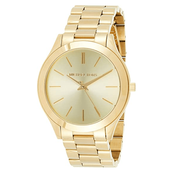Michael Kors Ladies Slim Runway Gold-Tone Stainless Steel Watch #1