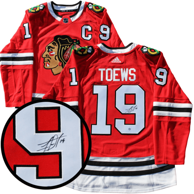 Frameworth Jonathan Toews  Signed Jersey Chicago Blackhawks Red Pro Adidas