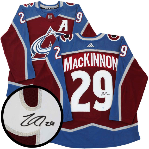 Frameworth Nathan MacKinnon Signed Jersey Avalanche Burgundy Pro 2017-2020