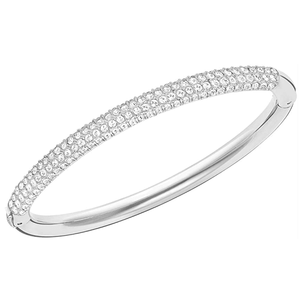 Swarovski Stone Bangle - Rhodium #1