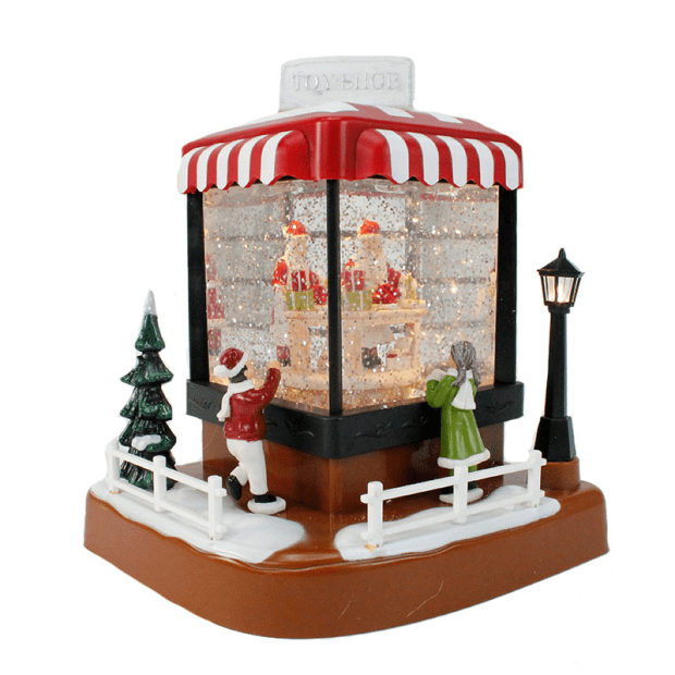 Koppers Home LED Santa's Toyshop Snow Globe