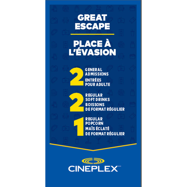 Cineplex Entertainment - Great Escape Certificate