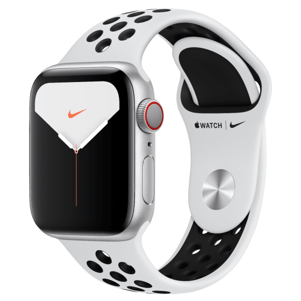 Apple Watch Nike Series 5 Silver Aluminum Case with Pure Platinum