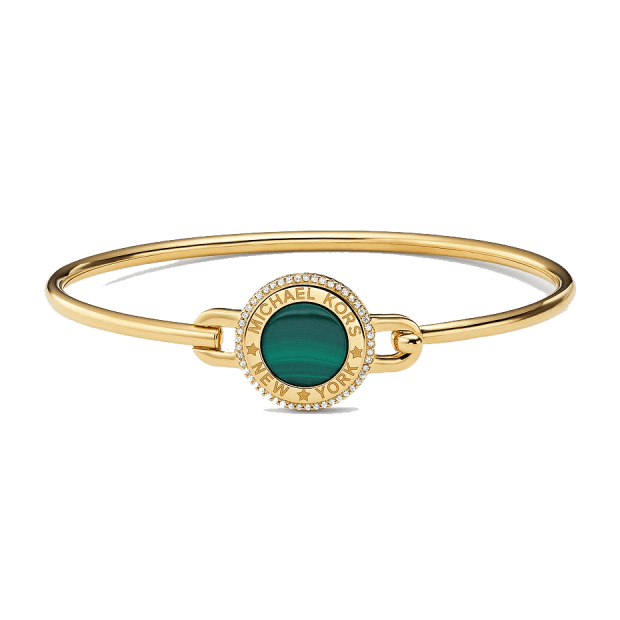 Michael Kors 14k Gold-Plated Sterling Silver Focal Stone Flexi Bracelet