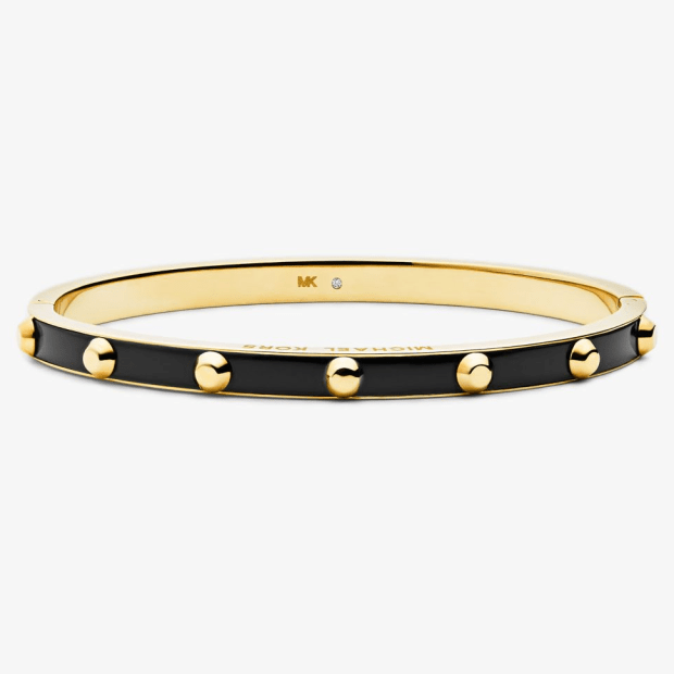 Michael Kors Studded Gold-Plated and Acetate Bangle