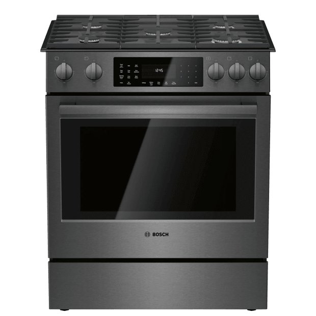 Bosch 800 Series 30'' Gas Slide-in Range - Black Stainless Steel #1