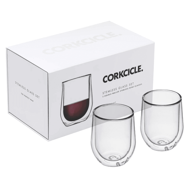 Corkcicle® Clear Stemless Glass Set of 2 AIR MILES